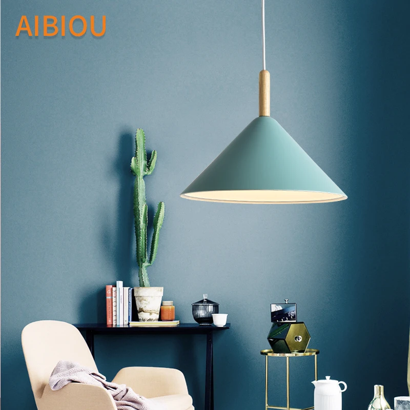

AIBIOU Modern LED Pendant Lights For Dining Colorful Pendant Lamp E27 Bar Light Kitchen Designer Restaurant Hanging Lighting