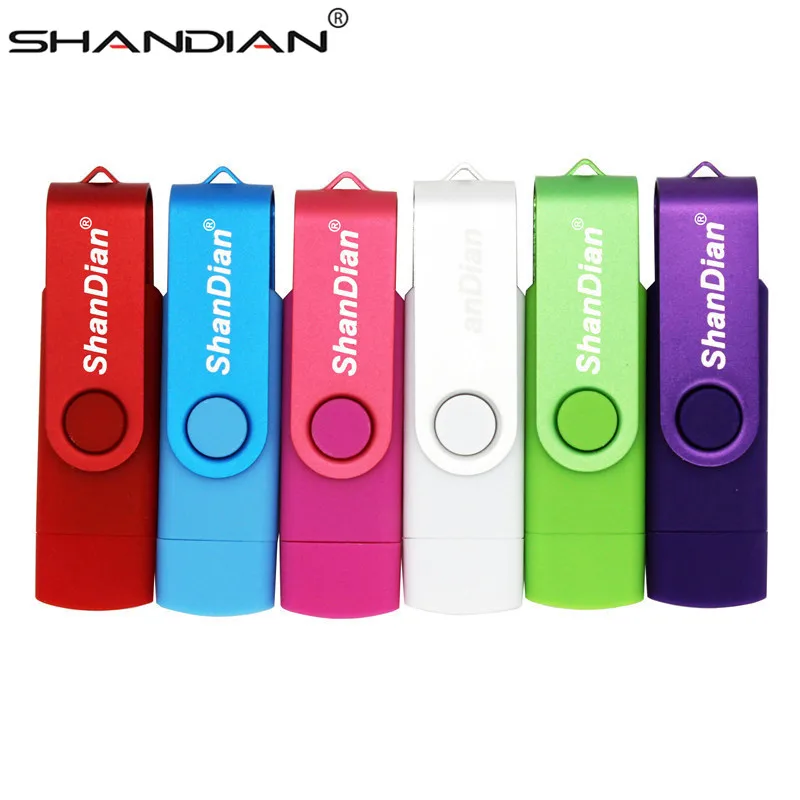 

SHANDIAN Real capacity USB Flash Drive 64G 8G OTG pen Drive 32G 16G micro usb Smart Phone thumb pendrive memory stick usb stick