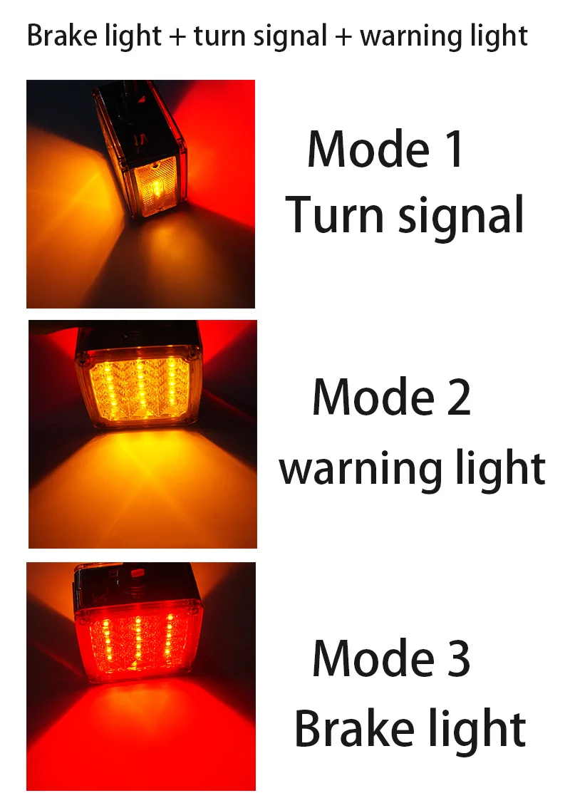 RXZ автомобильный грузовик светодиодный тормозной фары указателя поворота задний хвост световая сигнализация, световые приборы задние части для прицепа караванов 10-30 в желтый/красный
