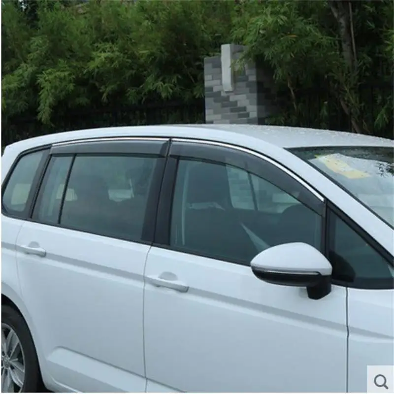 

Car Sun Rain Deflector Guard Awnings For VW Touran 2010-2015/2016 2017 Window Visor Vent Shades Car Styling Accessories