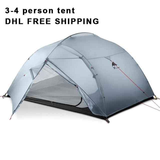 3 4 person tent 15D Silicon ultra light double layer