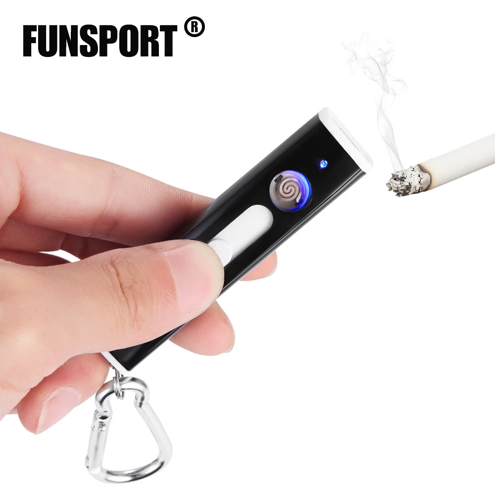 FUNSPORT Bike Flashlight Front Light +Cigerateer lighter Convenient 3 Mode Built in USB Rechargeable Li-battery LED Flashlight4