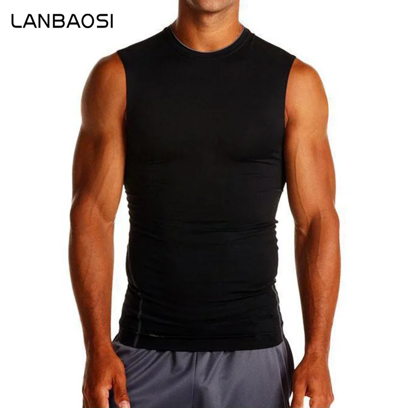 

Hot 2016 Compression Tank Tops Men Gym Yoga Running Weight Lifting Fitness Breathable Quick Dry Baselayer