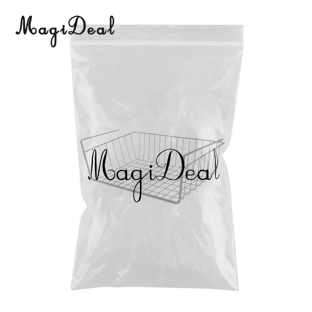 MagiDeal Household Storage Under Shelf Rack Organizer Basket for Table Cupboard Black Storage Basket for Bathroom Triangular