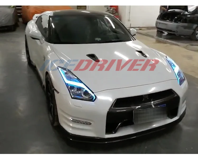 Icedriver для Nissan GT-R GTR DRL RGB многоцветный светодиодный панели дневные ходовые огни красный синий Демон освещение для глаз лампочки крутые огни