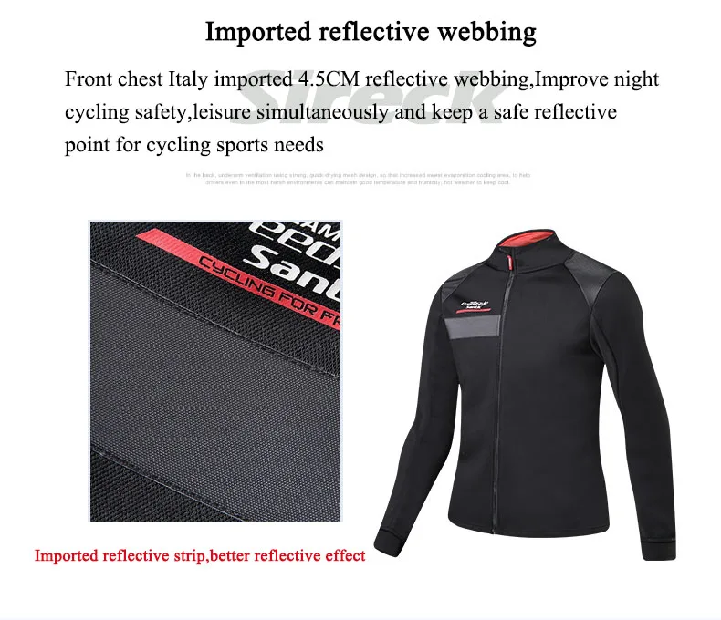 Santic Pro Team Cycling Jacket Men Winter Thermal Fleece MTB Road Bike Jacket Windproof Warm Bicycle Jacket Maillot Ciclismo