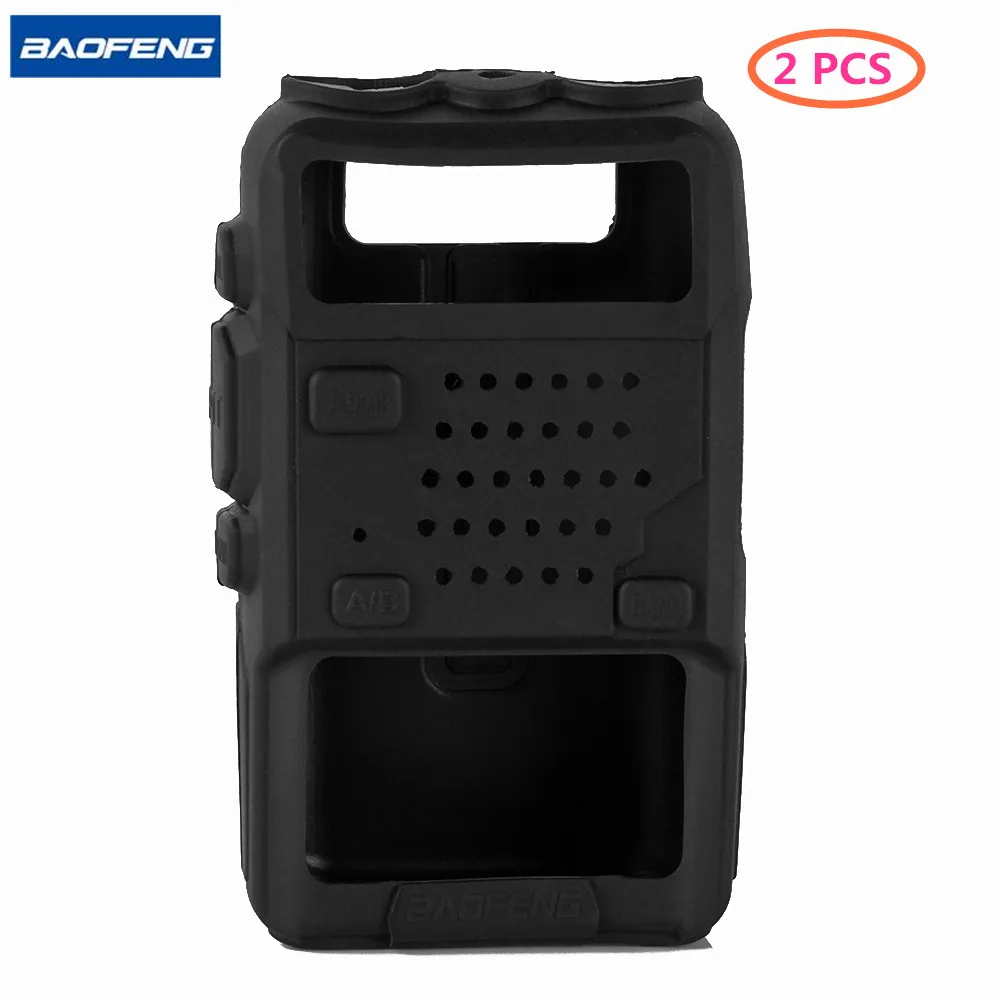 2PC Silicone Rubber Cover bumper BAOFENG UV-5R Case For Two Way Radio Baofeng UV 5R UV-5RE DM-5R Walkie Talkie uv5r Accessories