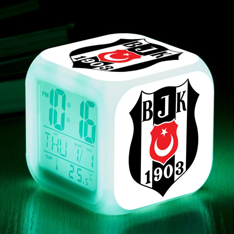 Сенсорное освещение led Будильник рейнджеры футбольный клуб Повтор цифровые часы reveil проекция светящаяся лампа horloge digitale - Цвет: OGLCM02