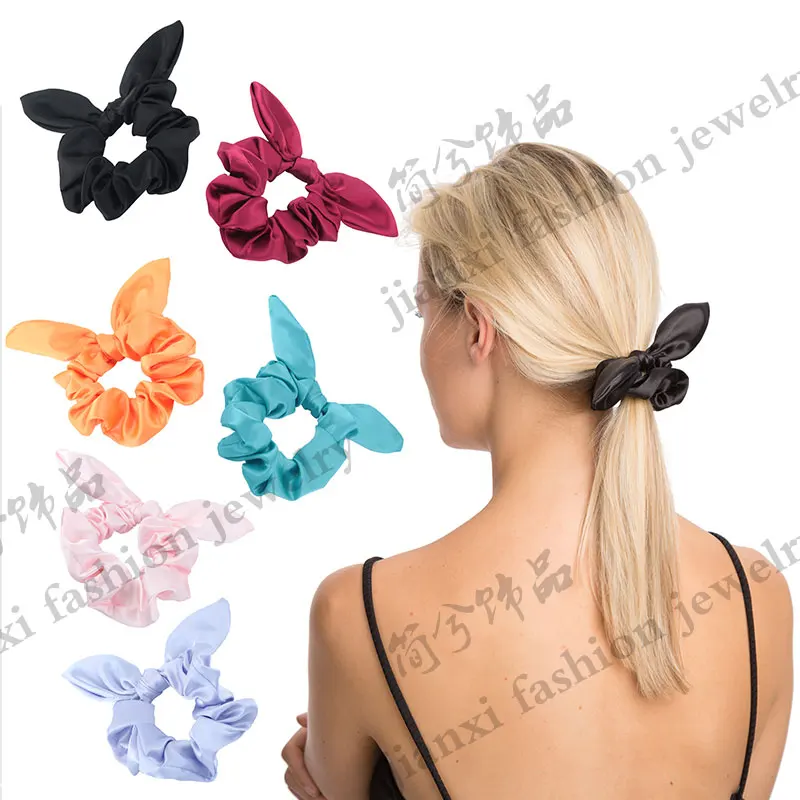 

New Fashion 6pcs women's winter hair Scrunchies Hair Accessories Bow Ponytail Holder Hair girl's cute hair