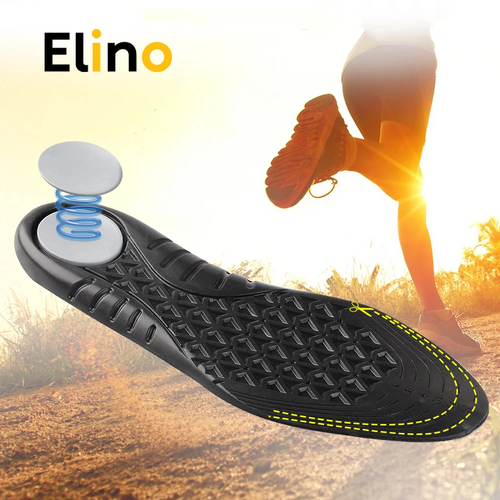 Elino Sports Gel Insoles For Shoes Men Women Orthopedic Arch Supports Cushion Plantar Fasciitis Military Pads Foot Care Soles