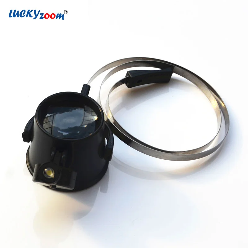

Wearing Eye Glasses LED Magnifier 15X Illuminated Magnifying Glass Jewelry Loupe Magnifier Mask Identification Watch Clock Lupa