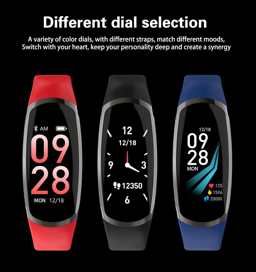 Smart watches R16 Android IOS Heart Rate Band Sleep Monitor Blood Pressure Fitness Tracker Waterproof Color Screen Sport watchs