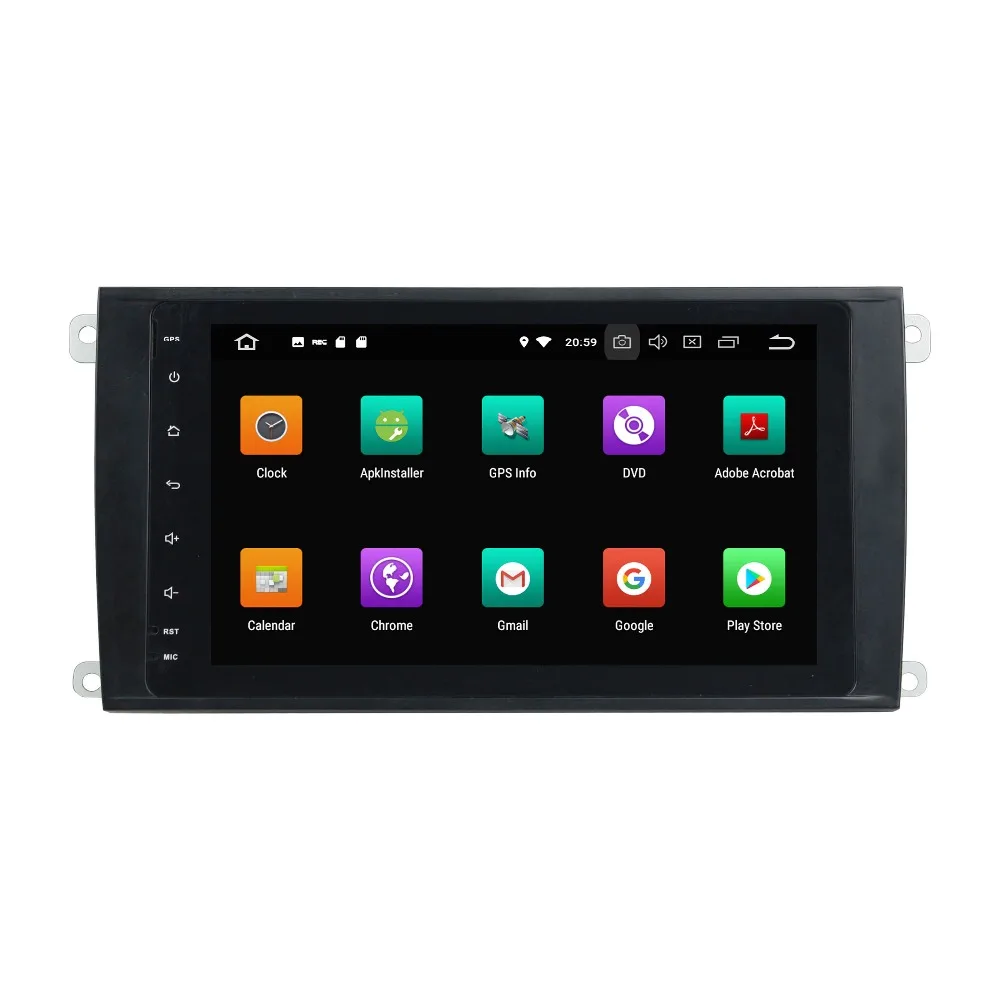 Top ELANMEY premium car gps navigation For Porsche Cayenne 2003-2010 android 8.0 CAR DVD player multimedia radio stereo head unit 1