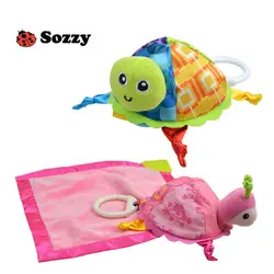 Новый Игрушки для маленьких детей маленькая черепаха плюшевые Игрушечные лошадки детские мягкие, Полотенца кукла Прорезыватель L