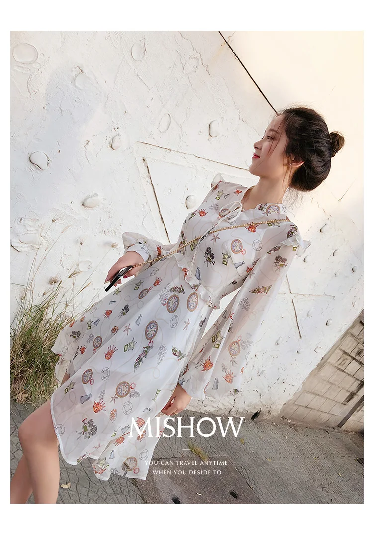 Mishow нежное шифоновое мини платье MX18A1466