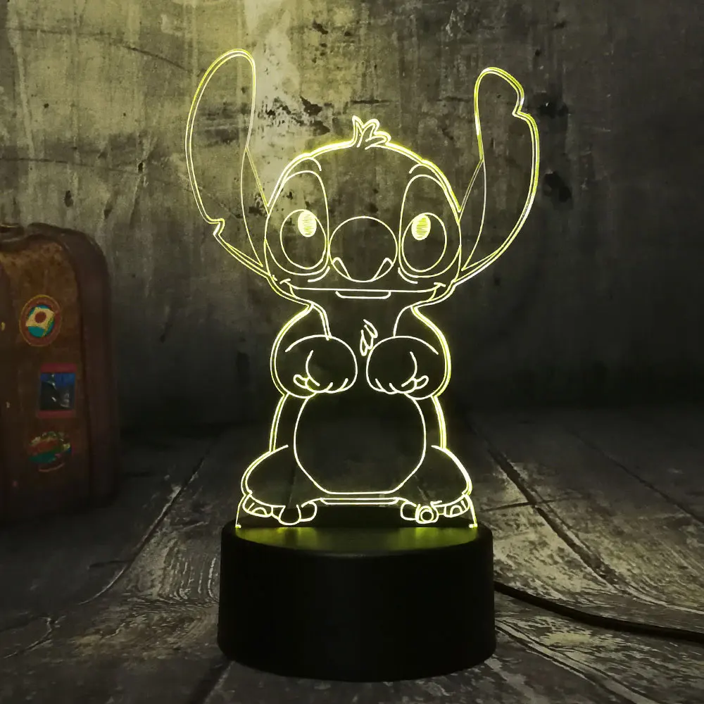 Candeeiro de Mesa Luz da Noite Ponto Criativo Painel Acrílico Crianças Lâmpada Cabeceira Usb 7 Cores Mudança Quarto Decoração Casa Presente 3d 8 acrílico crianças candeeiro de mesa lâmpada cabeceira
