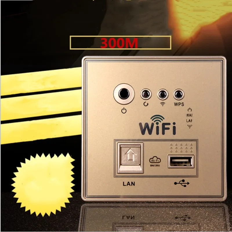 Parede sem Fio Fonte de Alimentação Roteador sem Fio Novo Painel Embutido Wifi 220 v Parede Soquete 300 m 86-tipo ap