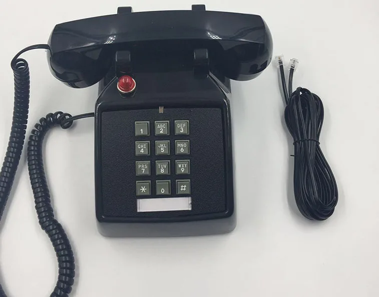 Ретро телефон стационарный старомодный Американский античный стационарный телефон офисный домашний отель фильм черный белый красный telefono fijo