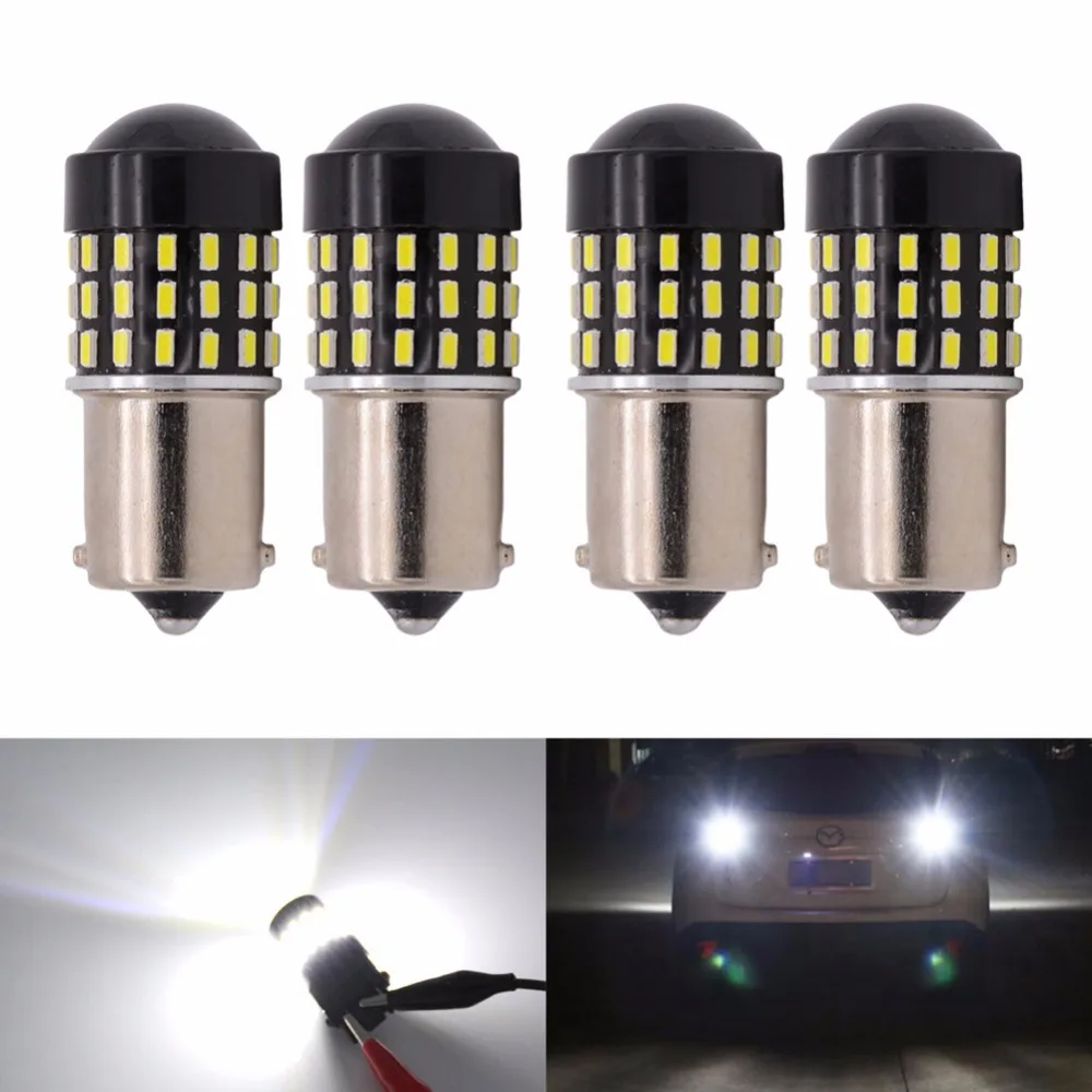 4pcs 1156 BA15S 7506 1073 1141 3014 54SMD Car LED Replacement Bulbs