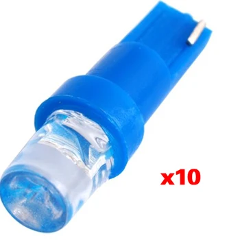 

TOYL 10 T5 17 18 58 Wedge Dashboard Blue LED Light Bulb Lamp