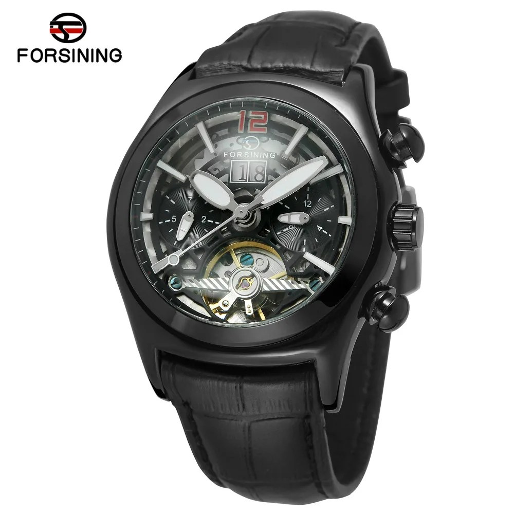 

Men Watch Male Wrist Watches Leather Band Top Luxury Brand Automatic Fashion Luminous Hands Chronograph Complete Calendar