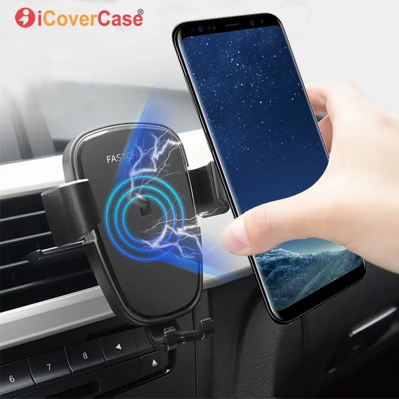 Qi Wireless Car Charger For Samsung Galaxy J4 A6 A6 Plus A8 A9 Star A7 2018 Air Vent Mount Holder Charger Receiver Stand - Mobile Phone Chargers - AliExpress