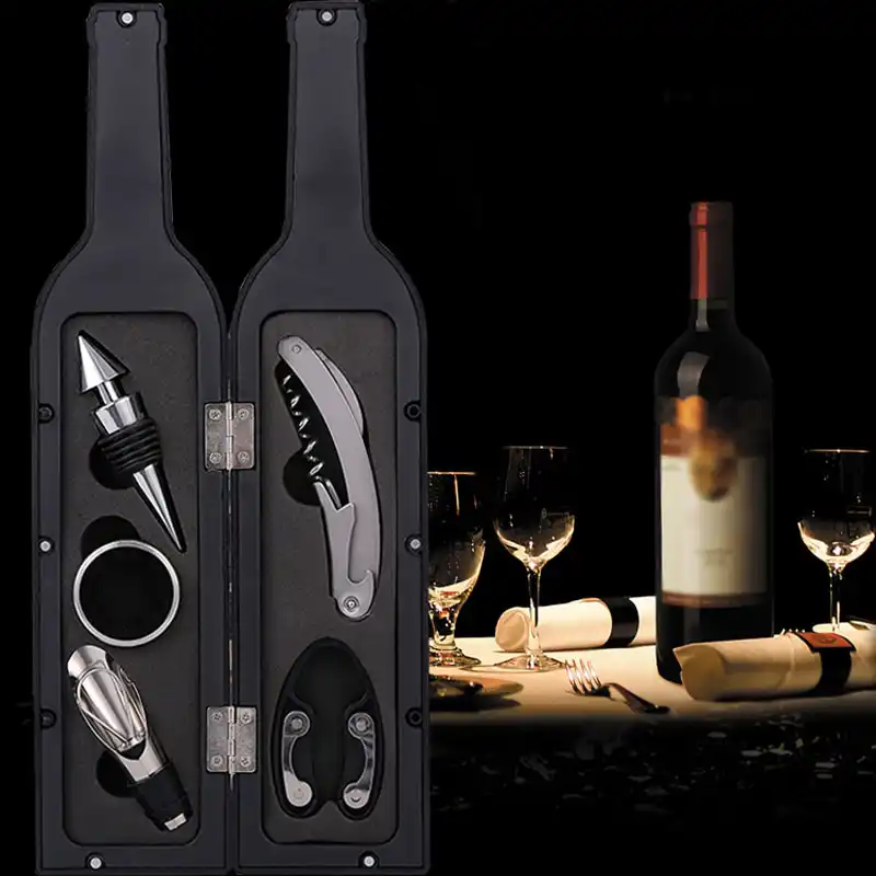 3pcs 5pcs Hot Wine Bottle Corkscrew Set Tool Bottle Shaped Holder Bottle Opener Gift Lxy9 4de1717 Wine Bottle Wine Setbottle Gift Set Aliexpress
