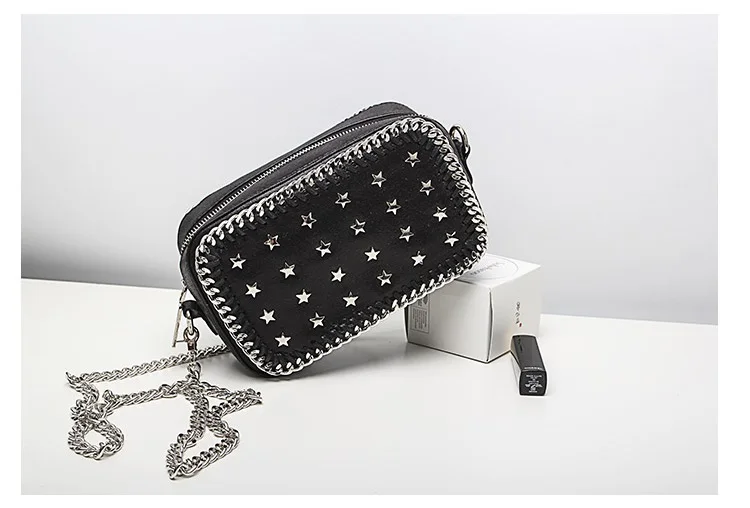 NIGEDU brand Small chain flap Crossbody Bag Female messenger bag Stella Star rivets Shoulder bag 2018 high quality Clutch purse Handbags (3)