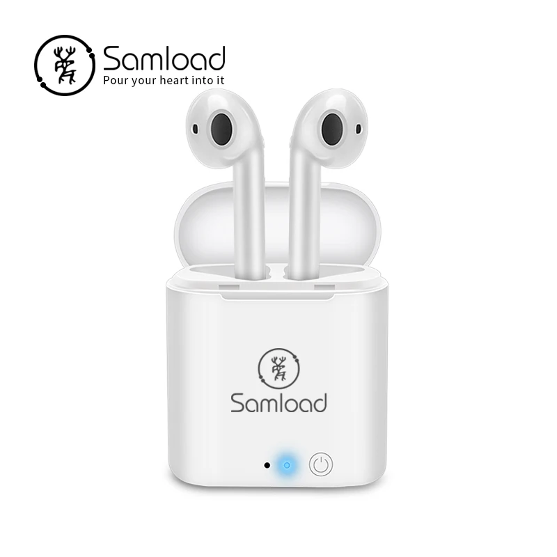

Samload i7 Mini wireless Earphones Headphone Stereo Small Headset Bluetooth Earbuds with Charging box For Apple iPhone5s 6 7 8 X