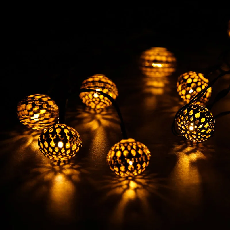

20 LED String Outdoor Lights Christmas Decorations Light Holiday Fairy Warm White For Party Wedding Decor