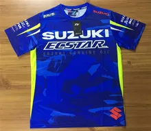 O Envio gratuito de 2018 Nova Mens T-shirt MotoGP Para SUZUKIGSX-RR Moto Equitação Esporte de Secagem Rápida Curto Jersey T camisa