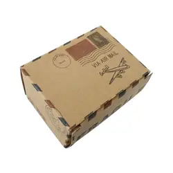 100 шт. ретро крафт бумага Конфеты Подарочная коробка путешествия тема самолет Air Mail подарочная упаковка коробки Свадебные сувениры scatole regalo