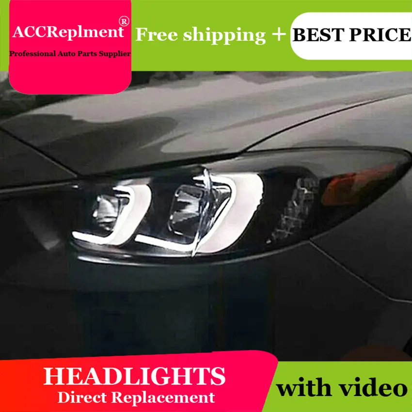 

Auto Lighting Style LED Head Lamp for Mazda 6 led headlights 2015 new Mazda6 headlight led drl H7 hid Q5 Bi-Xenon Lens low beam