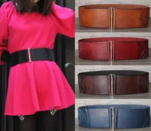 Genuine Leather Belts For Women Belts Female Wide Elastic Belt Cummerbund Cintos Femininos Largos Corset Ceinture Retro BTW0006
