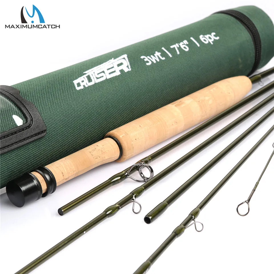

Maximumcatch Cruiser Travel Fly Fishing Rod 7-8ft 2/3/4wt IM10 Carbon Blank 6Piece Fly Rod with Cordura Tube