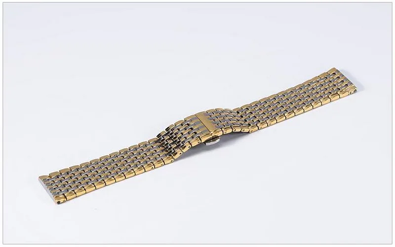 Высокое Качество Бабочка застежка ремешок для часов мм 18 мм 20 мм 22 мм 24 мм нержавеющая сталь часы ремешок для мужчин серебро розовое золото браслет