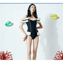 Купальники для женщин цельный бикини Cintura Alta цельный купальный костюм женский боди Япония Девушка Прекрасный Ретро разделения