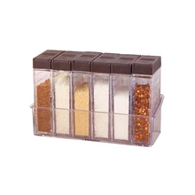 Кухонная прозрачная коробка для приправ, банки для специй, пластиковый контейнер для хранения,, аксессуары, товары