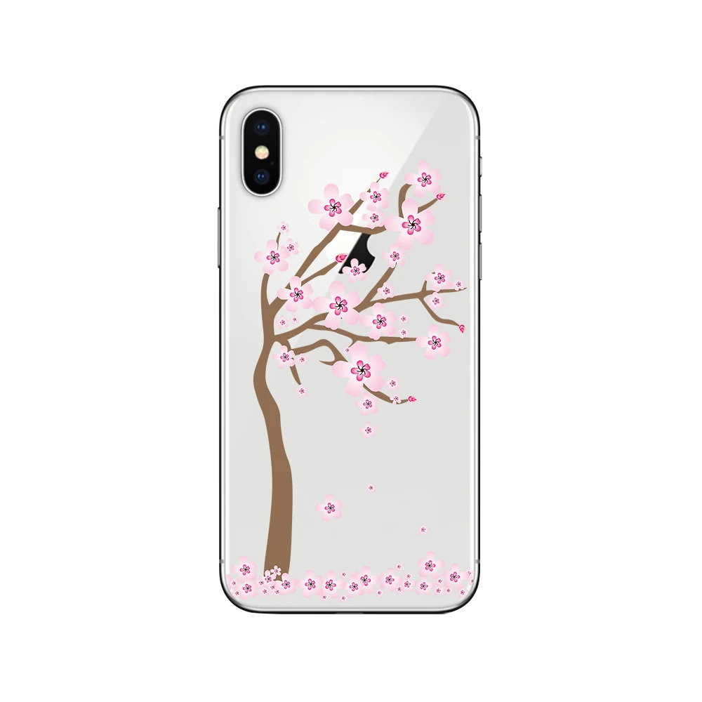 Чехлы для телефонов ciciber Cherry Blossom Tree для iphone 11 Pro XR XS MAX X, мягкий чехол из ТПУ для iphone 7, 8, 6, 6S Plus, 5S, SE, чехол - Цвет: Patterned 1