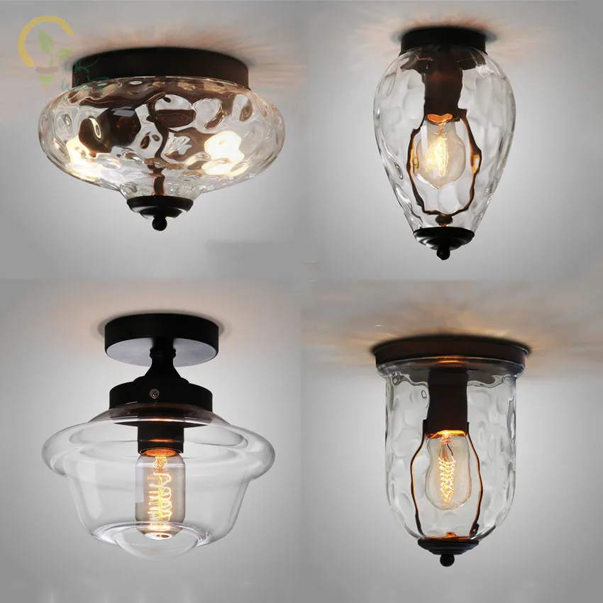 

Modern Creative Glass Ceiling Lights European Retro Corridor restaurant lustres Ceiling Lamps Crystal pineapple Glass Plafonnier