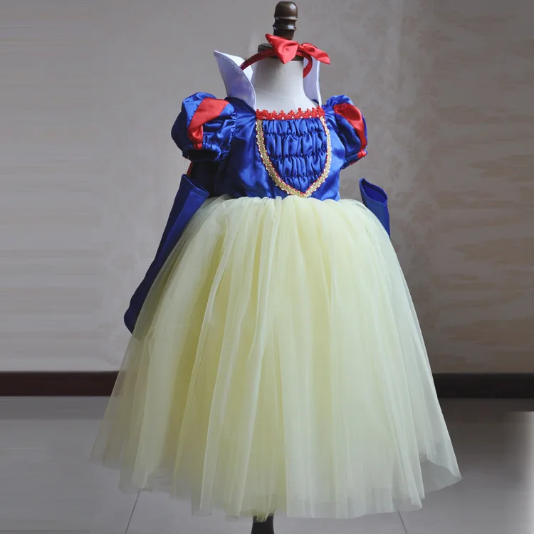 

Spring/summer 2018 Snow White dress color butyl shawl girls dress Flower three-piece custom dresses of the girls