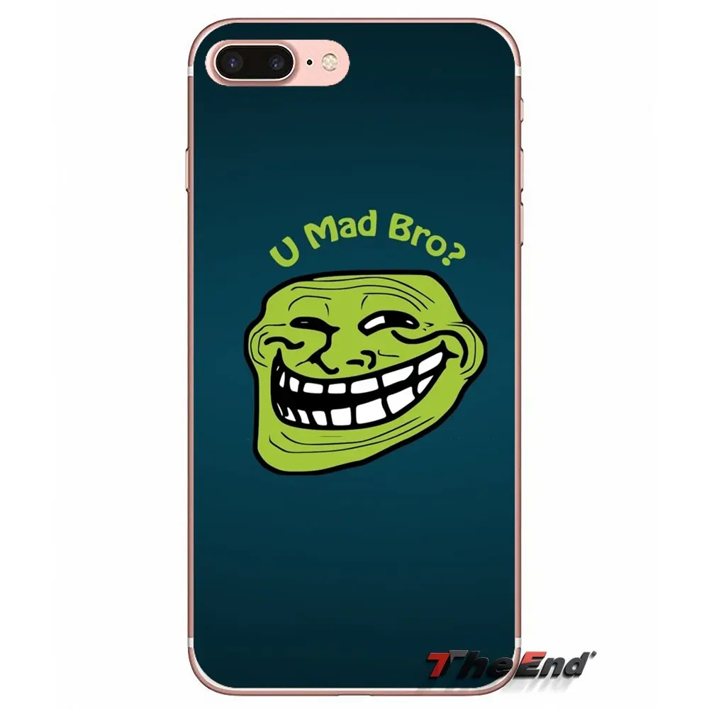 Мягкий чехол для Sony Xperia Z Z1 Z2 Z3 Z5 compact M2 M4 M5 E3 T3 XA Aqua LG G4 G5 G3 G2 Mini Capa Troll Face Coolface Trollface |