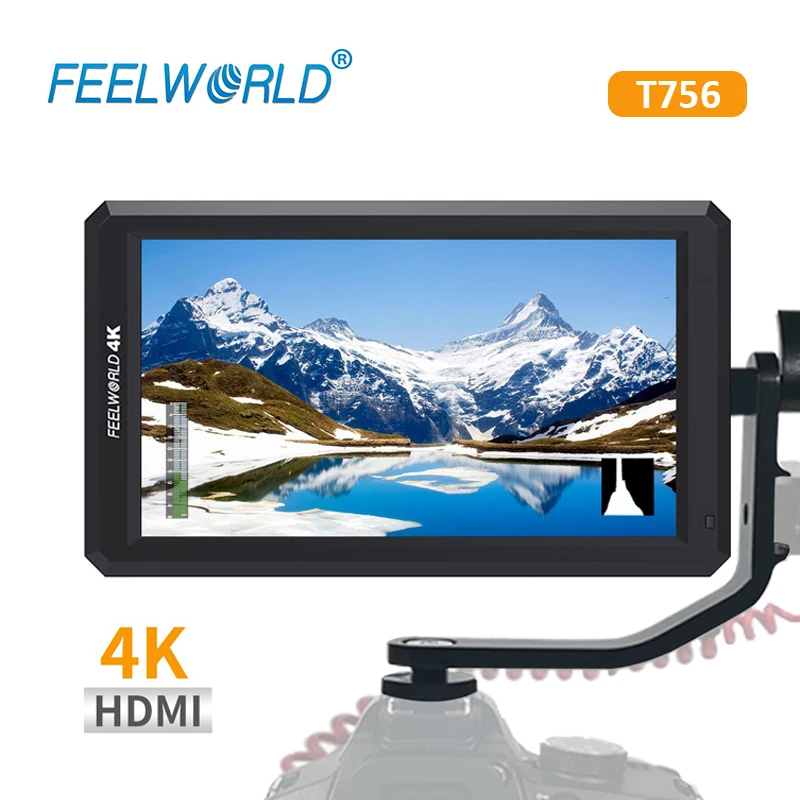 FEELWORLD T756 " 4 K монитор на камере с HDMI входом/выходом ips Full HD 1920x1200