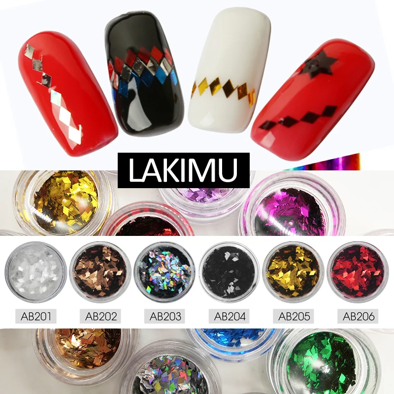 LAKIMU 3D лак для ногтей 1 коробка fake прозрачный квадратной формы украшения дизайна