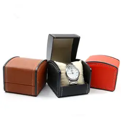Из искусственной кожи коробка для часов с подушкой футляр для наручных часов выставка браслетов браслет для хранения ювелирных изделий
