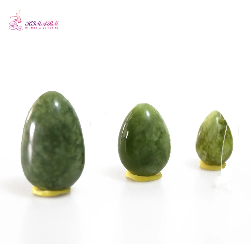 HIMABM Natural AAA+ 1 Set Drilled Jade Egg For Kegel Weight Exercise Pelvic Floor Muscle Vaginal Tightening Exercise Ben Wa ball HIMABM Natural AAA+ 1 Set Drilled Jade Egg For Kegel Weight Exercise Pelvic Floor Muscle Vaginal Tightening Exercise Ben Wa ball