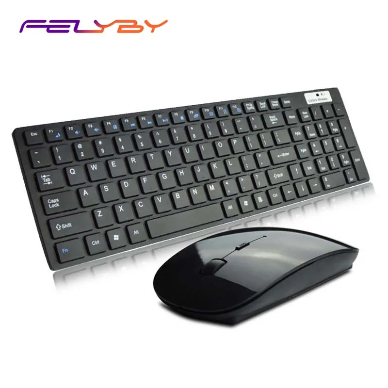 

FELYBY ultra-thin aluminum alloy 2.4G support waterproof wireless keyboard and mouse set notebook tablet