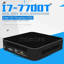 Core i7 7500U Kabylake 14NM Fanless Mini PC Desktop Computer Windows 10 Nettop with VGA+HDMI HTPC HD520 Graphics 4K HD 300M WiFi