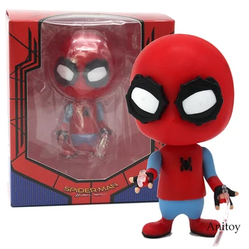 

Spider Man Gliding Q Version Spider-Man Homecoming Bobble Head Spiderman PVC Action Figure Model Toy 9.5cm