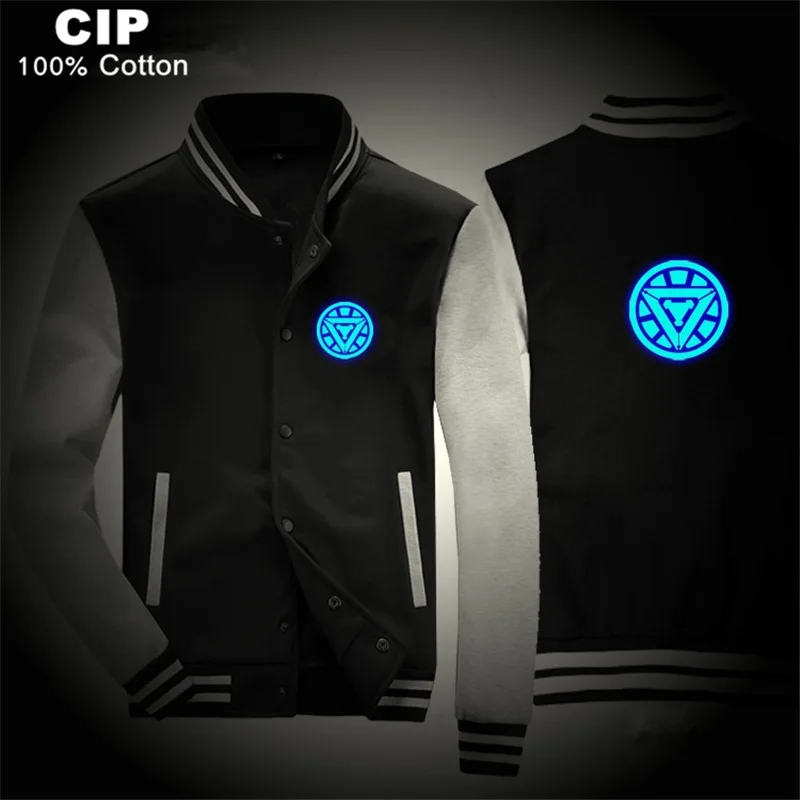 

Ironman Costume Kids Autumn Spring Boys Outerwear Tops Street Hip Hop Boys Clothing Neon Baby Coat Glow in Dark Babygirl Jacket